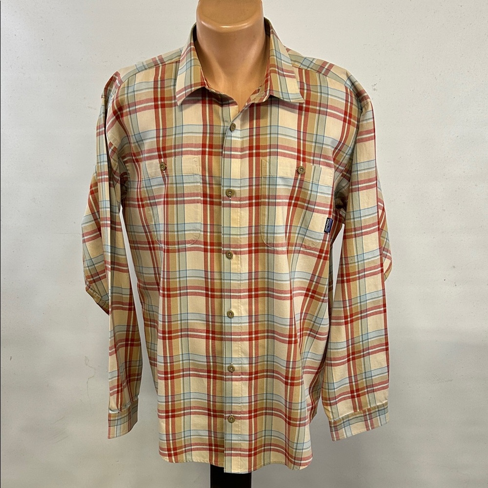Patagonia long sleeve button down shirt.  L